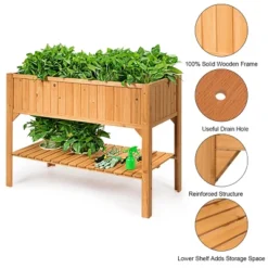 Raised Garden Bed Elevated Planter Box Shelf Standing Garden Herb Garden Wood -Costway GUEST c6ab4b1e 247d 40d8 ba5c 4ba0b3a55c95
