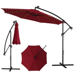 Costway 10FT Patio Solar-Lighted 112 LED Cantilever Offset Umbrella Crank Tilt Outdoor 25 Costway 10FT Patio Solar-Lighted 112 LED Cantilever Offset Umbrella Crank Tilt Outdoor -Costway GUEST c6bd306e 4a84 43d5 8112 35acd1878391