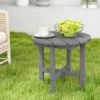 Costway Patio 18'' Adirondack Round Side Table All Weather HDPE End Table Outdoor Grey -Costway GUEST c75aa521 c3df 4be9 a69a 5a5b84fb7741