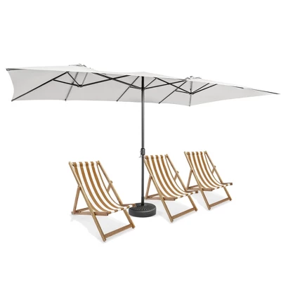 Costway 15FT Double-Sided Patio Market Umbrella Large Crank Handle Vented Outdoor Twin 11 Costway 15FT Double-Sided Patio Market Umbrella Large Crank Handle Vented Outdoor Twin - Image 9