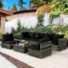 Costway 7PCS Patio Rattan Furniture Set Sectional Sofa Garden Black Cushion -Costway GUEST c8165776 c7cd 4734 b0f9 951ee2b84400