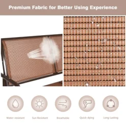 Costway Patio Swing Glider Bench Loveseat Rocking Chair Backyard Poolside -Costway GUEST c85268b7 fa88 4547 b922 b592d763507a