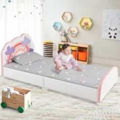 Costway Kids Upholstered Platform Bed Children Twin Size Wooden Bed Rainbow Pattern 17 Costway Kids Upholstered Platform Bed Children Twin Size Wooden Bed Rainbow Pattern -Costway GUEST ca2dd470 be76 48f2 8fe3 54cb7e53c677