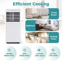 Costway 5000 BTU (8000 BTU ASHRAE) Portable Air Conditioner With Dehumidifier And Fan Sleep Mode And 24H Timer -Costway GUEST cab94e14 c77b 493d bf28 2705a6aa9c67