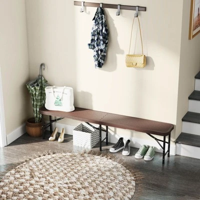 Costway 6 Ft Plastic Folding Bench With 1320 LBS Capacity Handle & Lock For Outdoor Camping 6 Costway 6 Ft Plastic Folding Bench With 1320 LBS Capacity Handle & Lock For Outdoor Camping - Image 4