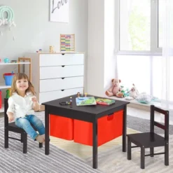 Costway 2-in-1 Kids Activity Table & 2 Chairs Set W/Storage Building Block Table -Costway GUEST cbaa44e8 70ed 421d 95c4 69e9465e39d9