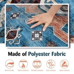 Costway Area Rug 5' X 7' Distressed Vintage Home Carpet Living Room Bedroom Non-Shedding -Costway GUEST cbe17bb9 61b8 4da7 ba4d 3785414af9a8