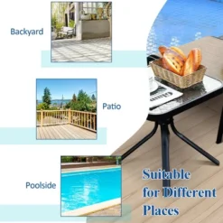 Costway 18'' Patio Coffee Side Table Square Tempered Glass Top Garden Deck 13 Costway 18'' Patio Coffee Side Table Square Tempered Glass Top Garden Deck -Costway GUEST cc5d3b06 dc2d 4fc4 9b2e 90900c92a921