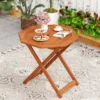 Costway 1/2 PCS Outdoor Patio Folding Wood Dining Table For 4 With 2" Umbrella Hole For Garden -Costway GUEST cc6f4f9d 1e8c 45d0 9ec9 6447d2dad3d3