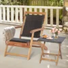 Costway 2PCS Patio Rattan Folding Lounge Chair Table Acacia Wood W/Retractable Footrest 1 Costway 2PCS Patio Rattan Folding Lounge Chair Table Acacia Wood W/Retractable Footrest -Costway GUEST ccd3489b 8683 4860 be35 160bf0fb6c4a 1