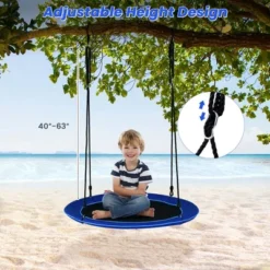 Costway 40'' Saucer Tree Swing 660 LBS For Kids Adults Outdoor With LED Lights Rainbow Color/Blue 19 Costway 40'' Saucer Tree Swing 660 LBS For Kids Adults Outdoor With LED Lights Rainbow Color/Blue -Costway GUEST cd6cea11 8aa4 48ba 88e5 2a67908aaf7e
