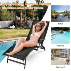 Costway 2PCS Patio Folding Lounge Chair Chaise Recliner Adjustable Stackable W/Armrest 16 Costway 2PCS Patio Folding Lounge Chair Chaise Recliner Adjustable Stackable W/Armrest -Costway GUEST cd87e9c0 e9ee 47ec b27a 92889f779468