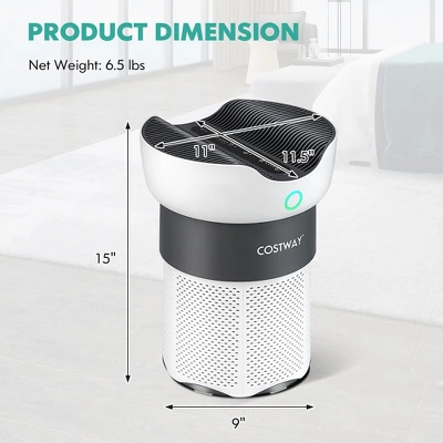 Costway Air Purifier For Home Office Up To 1300 Sq Ft H13 True HEPA Filter Air Cleaner 5 Costway Air Purifier For Home Office Up To 1300 Sq Ft H13 True HEPA Filter Air Cleaner - Image 3