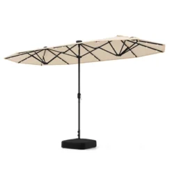 Costway 13FT Double-sided Patio Umbrella With Solar Lights Crank Handle Umbrella Base Beige/Tan/Gray/Wine/Navy/Orange 27 Costway 13FT Double-sided Patio Umbrella With Solar Lights Crank Handle Umbrella Base Beige/Tan/Gray/Wine/Navy/Orange -Costway GUEST cf5af1b8 de2a 4ecb a28d 70e3763a6bc0