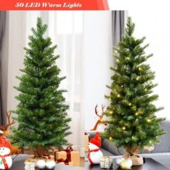 Costway 3Ft Pre-Lit Spruce Tabletop Christmas Tree Lights Timer -Costway GUEST cfbb170a 9c24 4bef bb7c 73c21d3f0810