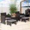 Costway 5PCS Patio Rattan Furniture Set Ottoman Cushioned W/Cover Space Saving Off White/Gray/Red/Turquoise 2 Costway 5PCS Patio Rattan Furniture Set Ottoman Cushioned W/Cover Space Saving Off White/Gray/Red/Turquoise -Costway GUEST d0324401 1c08 4ea0 ad29 a4fee47da93a