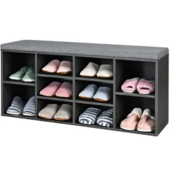 Costway Entryway Padded Shoe Storage Bench 10-Cube Organizer Bench Adjustable 19 Costway Entryway Padded Shoe Storage Bench 10-Cube Organizer Bench Adjustable -Costway GUEST d0cc0953 67ec 42fc aa21 8c38419b4304