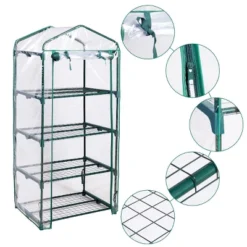 Costway Portable Mini Walk In Outdoor 4 Shelves Greenhouse -Costway GUEST d19f676e b58a 48ee b0c6 a911d43d637b