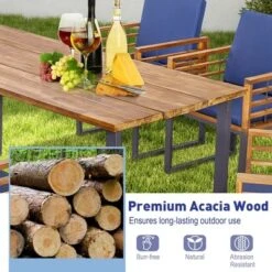 Costway 7pcs Patio Acacia Wood Dining Chair & Table Set Heavy-Duty Space-Saving Outdoor 14 Costway 7pcs Patio Acacia Wood Dining Chair & Table Set Heavy-Duty Space-Saving Outdoor -Costway GUEST d1e15349 9a28 4ae1 b6d5 5b3e9962fb81