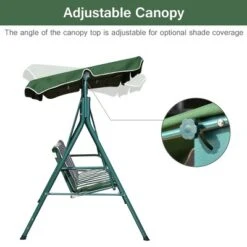 Costway Loveseat Patio Canopy Swing Glider Hammock Cushioned Steel Frame Outdoor Green 12 Costway Loveseat Patio Canopy Swing Glider Hammock Cushioned Steel Frame Outdoor Green -Costway GUEST d2b5419f bbda 4b81 823b 5027795b2e07