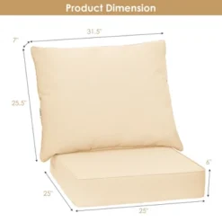 Costway 2PCS Deep Seat Chair Cushion Pads Set Indoor Outdoor W/ Rope Belts 17 Costway 2PCS Deep Seat Chair Cushion Pads Set Indoor Outdoor W/ Rope Belts -Costway GUEST d317a036 cc2a 4f3a b8a3 cafe4f66a089