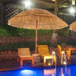 Costway 6.5 FT Thatched Beach Umbrella Tilt Tiki Hawaiian Patio Portable -Costway GUEST d3229f5b c210 455c 8da6 8381a5eb02fb