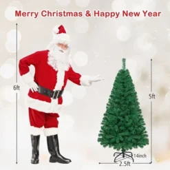 Costway 5/6/7/8 FT Artificial Christmas Tree Unlit Christmas Tree With 350/650/950/1138 Branch Tips Foldable Metal Stand -Costway GUEST d32e035c d7ba 49fe ae75 096e388d24d2