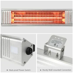 Costway 1500W Infrared Patio Heater W/ Remote Control & 24H Timer For Indoor Outdoor 12 Costway 1500W Infrared Patio Heater W/ Remote Control & 24H Timer For Indoor Outdoor -Costway GUEST d3eb4c75 77ca 43db 86e6 eb59a306078b