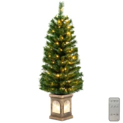 Costway 4 FT Pre-Lit Potted Christmas Tree Artificial Entrance Decor With 3 Lighting Modes -Costway GUEST d4261b00 f51f 4b20 8d64 5507ebd74e7f