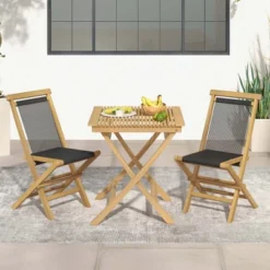 Costway 2/4 PCS Patio Folding Chairs With Woven Rope Seat & Back Indonesia Teak Wood For Porch Natural&Black 16 Costway 2/4 PCS Patio Folding Chairs With Woven Rope Seat & Back Indonesia Teak Wood For Porch Natural&Black -Costway GUEST d4669b84 13a4 4b5c 9db5 77200f5a71c5