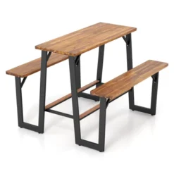 Costway Patio Picnic Table Bench Set With Acacia Wood Tabletop Benchtop Built-in Footrests 20 Costway Patio Picnic Table Bench Set With Acacia Wood Tabletop Benchtop Built-in Footrests -Costway GUEST d48d5127 5199 47aa 8e51 fad96f65317d