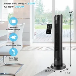 Costway 40''Tower Fan With Remote 75 Degree Oscillating Fan W/ 3 Wind Modes & 4 Wind Speeds -Costway GUEST d4d20a98 267d 407c 808c e321aae4d5d5