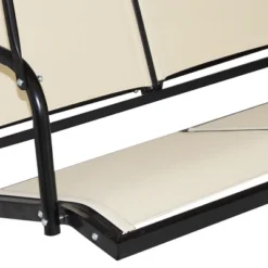 Costway 3 Person Outdoor Patio Swing Canopy Awning Yard Furniture Hammock Steel Beige -Costway GUEST d5029577 8618 4666 bd1f 092a46bbf06c