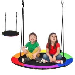Costway 40'' Flying Saucer Tree Swing For Kids Round Tree Swing For Outdoor 23 Costway 40'' Flying Saucer Tree Swing For Kids Round Tree Swing For Outdoor -Costway GUEST d543604a 0ed5 44cd a516 fb22f0c9b7ee