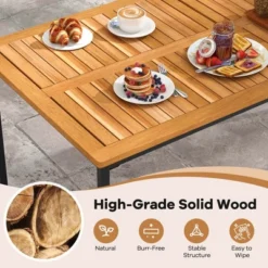 Costway 7 PCS Outdoor Dining Set For 6 With Metal Frame Umbrella Hole For Garden Porch -Costway GUEST d633e744 f02e 4c0b bb0d f48831f62438