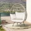 Costway Patio Oversized Rattan Egg Chair Lounge Basket With 4 Cushions For Indoor Outdoor -Costway GUEST d66bd341 c241 4807 9f74 2bf1510402b9
