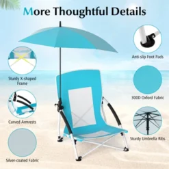 Costway 1/2 PCS Portable Beach Umbrella Chair With Hexagonal Parasol Comfy Armrest Breathable Seat Pink 14 Costway 1/2 PCS Portable Beach Umbrella Chair With Hexagonal Parasol Comfy Armrest Breathable Seat Pink -Costway GUEST d6af55f8 d24f 4061 885f e45bcdf48761