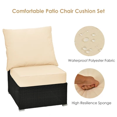 Costway 2PCS Deep Seat Chair Cushion Pads Set Indoor Outdoor W/ Rope Belts 8 Costway 2PCS Deep Seat Chair Cushion Pads Set Indoor Outdoor W/ Rope Belts - Image 6