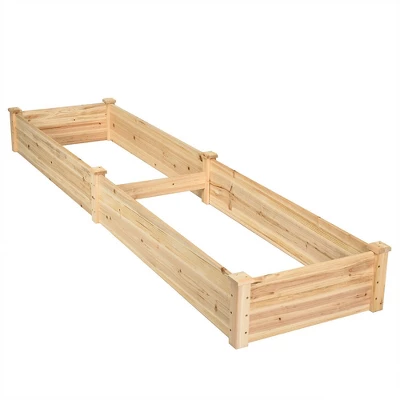 Costway Wooden Vegetable Raised Garden Bed Backyard Patio Grow Flowers Planter 11 Costway Wooden Vegetable Raised Garden Bed Backyard Patio Grow Flowers Planter - Image 9