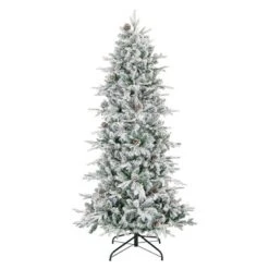 Costway 6 FT/7.5FT Pre-Lit Christmas Tree Snow Flocked Hinged With 715/1107 Branch Tips & 210/350 Lights -Costway GUEST d7b3f9e4 73eb 4f33 b125 4dcc86176b2c
