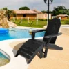 Costway HDPE Patio Adirondack Chair & Folding Footrest Set All-Weather Outdoor WhiteBlackGreyTurquoise 2 Costway HDPE Patio Adirondack Chair & Folding Footrest Set All-Weather Outdoor WhiteBlackGreyTurquoise -Costway GUEST d7d1e2b7 bda0 4e3b bf6d a84cc4604806