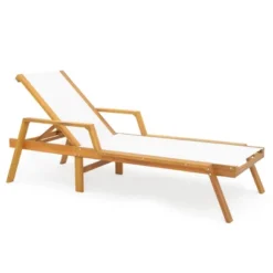 Costway 1/2 PCS Outdoor Chaise Lounge With Adjustable 5-position Backrest Solid Wood Frame 20 Costway 1/2 PCS Outdoor Chaise Lounge With Adjustable 5-position Backrest Solid Wood Frame -Costway GUEST d82fd44c 5ebc 4733 89c9 d2cb52238512