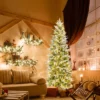 Costway 6/7.5/9 FT Flocked Christmas Tree With 671/913/1310 PE PVC Branch Tips 280/350/470 Warm White LED Lights -Costway GUEST d85fd292 6f6e 4a39 b041 ff7a40432da0