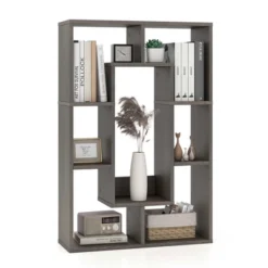 Costway 7-Cube Geometric Bookshelf With Anti-Toppling Device Modern Open Bookcase White/Black/Oak/Rustic Brown/Natural/Grey 23 Costway 7-Cube Geometric Bookshelf With Anti-Toppling Device Modern Open Bookcase White/Black/Oak/Rustic Brown/Natural/Grey -Costway GUEST d8761489 3a1a 4dd2 b2b3 aa2baa672008