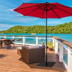 Costway 40 LBS Square Umbrella Base Stand Weighted Patio Market Umbrellas Black -Costway GUEST d89578ea dfd1 4deb ae5f 222ee24f66ef