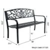 Costway 50'' Patio Park Garden Bench Porch Chair Steel Frame Cast Iron Backrest -Costway GUEST d8f318ed 2993 4a3e 8fa8 cf326c3a72d6