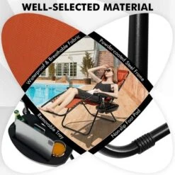 Costway Folding Zero Gravity Reclining Lounge Chairs Beach Patio With Utility Tray Orange 16 Costway Folding Zero Gravity Reclining Lounge Chairs Beach Patio With Utility Tray Orange -Costway GUEST d9309287 b97a 46ab 890c b23ed4e9c963