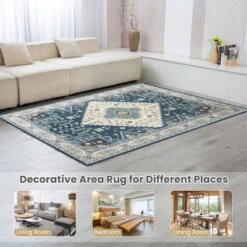 Costway Area Rugs 5'4'' X 6'7''5'4'' X 7'7'' Faux Wool Fabric Doormat Home Carpet Living Room Bedroom 16 Costway Area Rugs 5'4'' X 6'7''5'4'' X 7'7'' Faux Wool Fabric Doormat Home Carpet Living Room Bedroom -Costway GUEST d972e63a 93c9 4e2b a726 e93dd3199dac