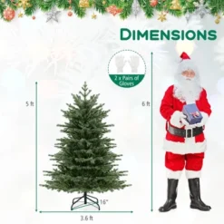 Costway 5 FT Artificial Christmas Tree With 1426 Lush PVC & PE Tips 200 LED Lights -Costway GUEST dab2c27f 2f96 4ad0 ad01 0529ce88491d