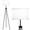 Costway Modern Metal Tripod Floor Lamp White Fabric Shade W/ Chain Switch Home & Office -Costway GUEST db603d18 840b 4c81 8adb 90a4fcb8ba9e